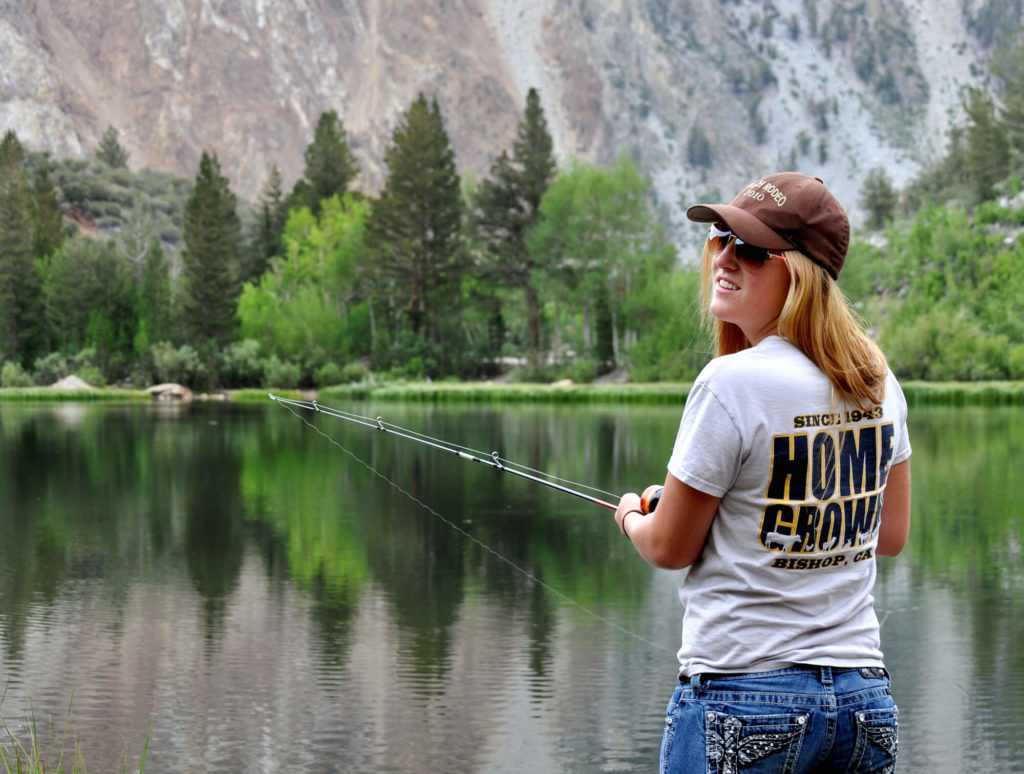 Woman Fishing South Lake California